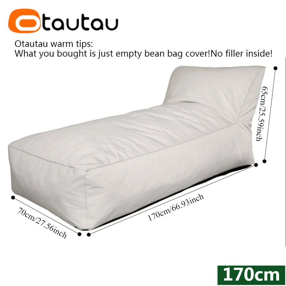 OTAUTAU Outdoor Oxford Bean Bag Lounger Cover Swim Pool Float Sofa Bed Pouf SF508【No Filler!Need To Buy Filler By Yourself !】