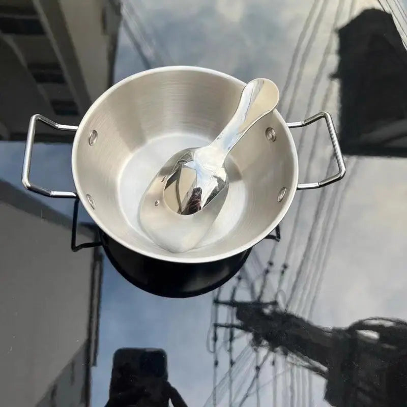 Stainless Steel Household Cuisine Bowl With Handle Rice Wine Bowls Sauce Dish Food Serving Kitchen Tableware