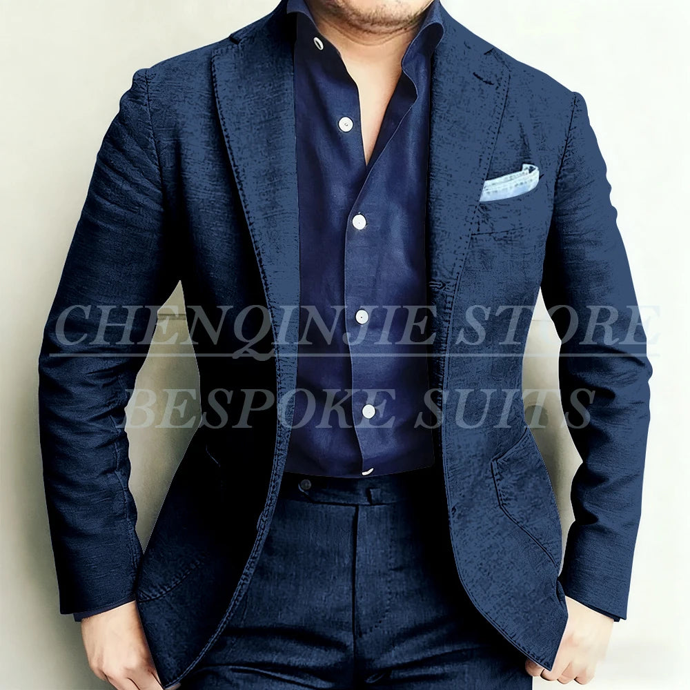 Ensemble de costumes 2 pièces Denim personnalisé