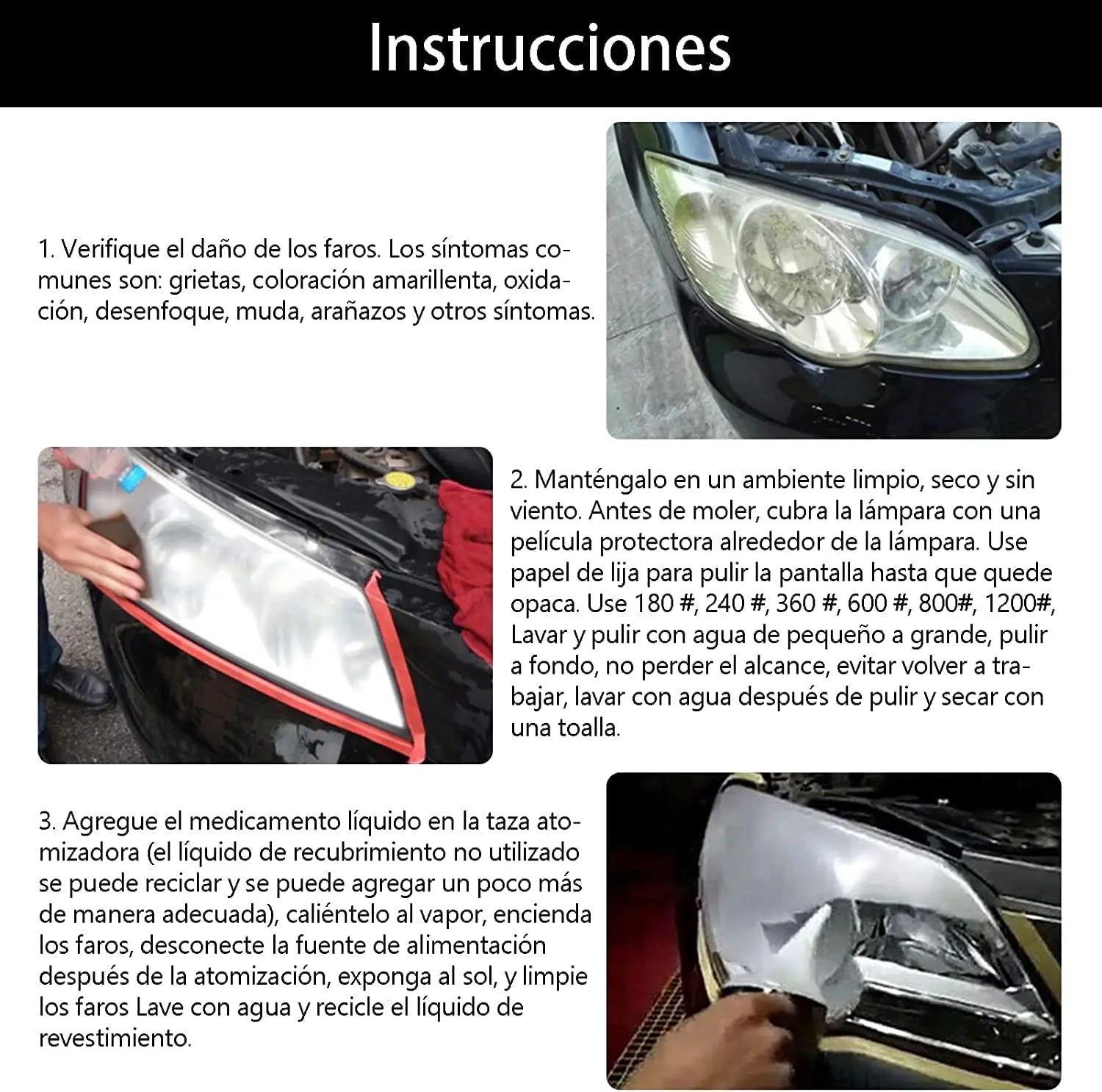 Car Headlamp Repair Tool Novelty Car Headlights Recovery 200Ml Liquid Polymer For Headlights Kit