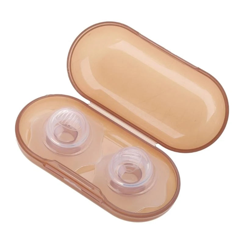 2Pcs for Nano Silver Silicone Nipple Corrector Petal-Shaped Extractor Suction