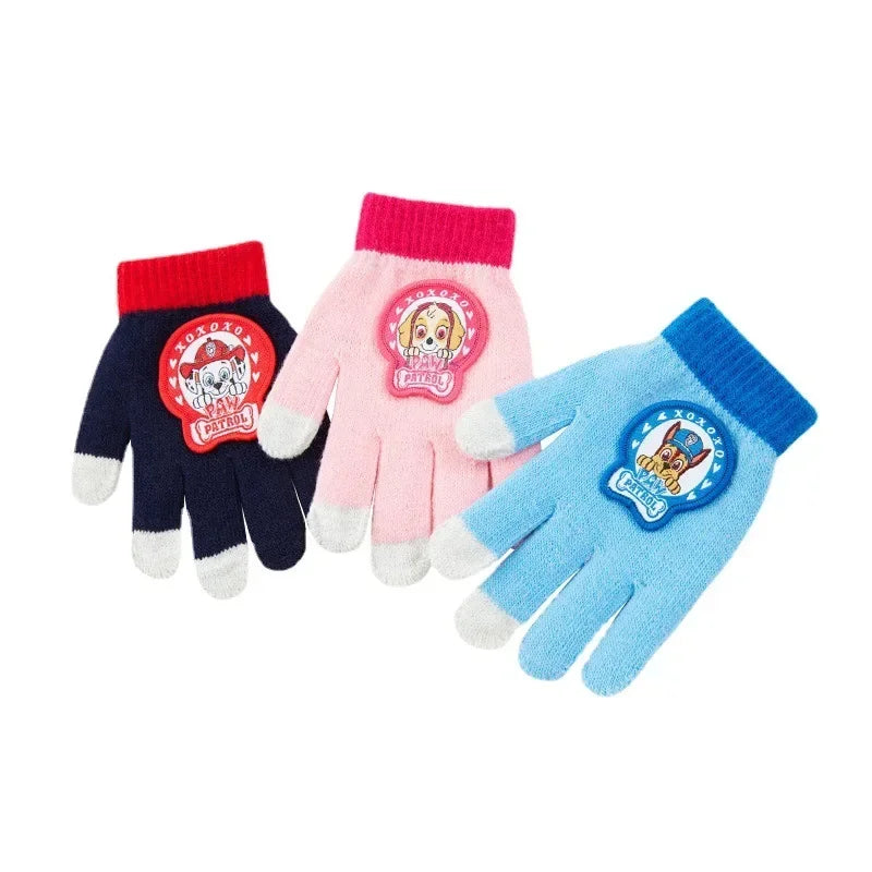 Paw Patrol Kids Gloves Fashion Autumn Winter Knitted Warm Gloves Children Cartoon Outdoor Mittens Boys Girls Accessories Gifts