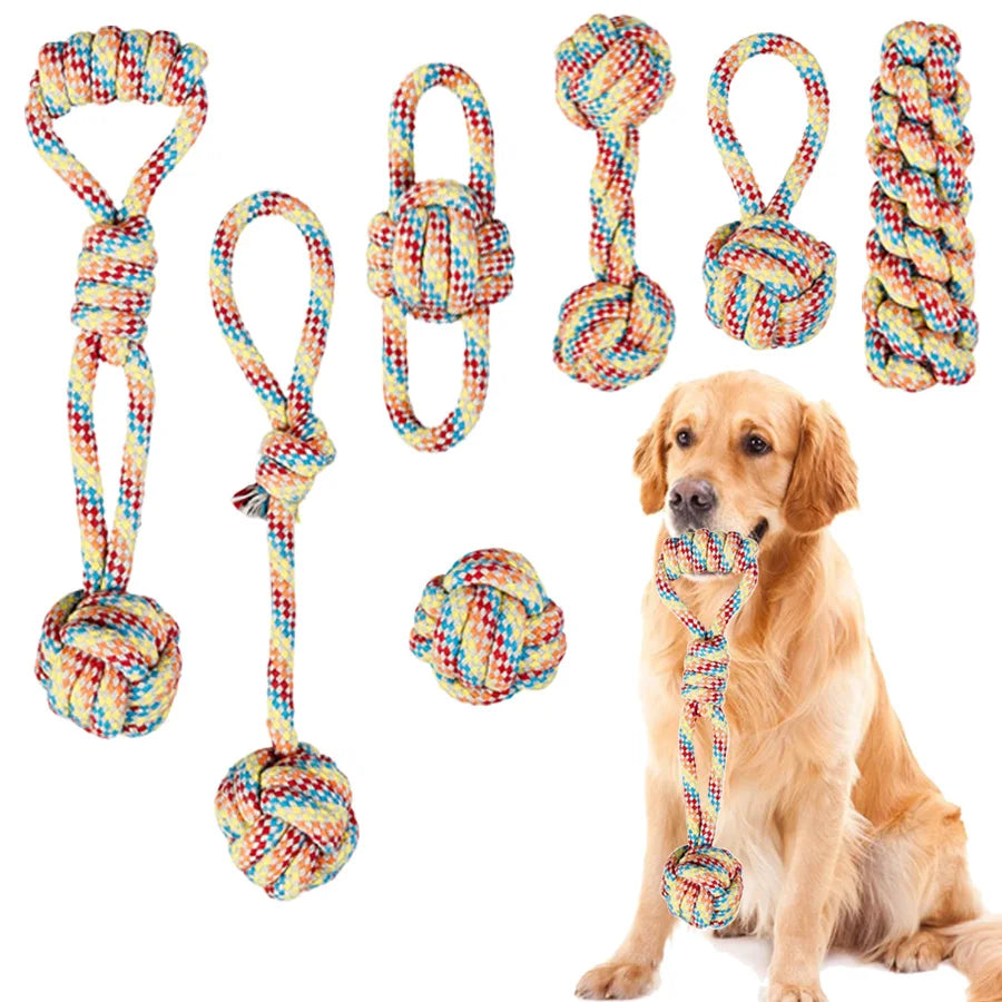 [1/7 Pack] Dog Tug Rope Toys, Strong Durable Chew Toys for Aggressive Chewers, Interactive Fetch Toys for All Size Dogs