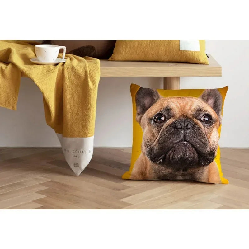 Golden Retriever Pet Dog Pattern Printed Pillow Cover Fashionable Luxury Home Decoration Office Seat Cushion Cover