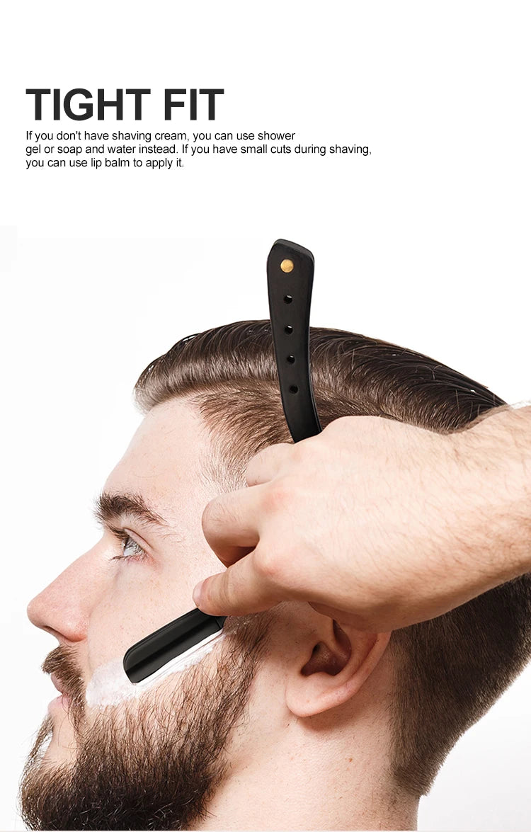 Rasoir à cheveux Pliant Lames remplaçables Couteau de rasage Acier inoxydable