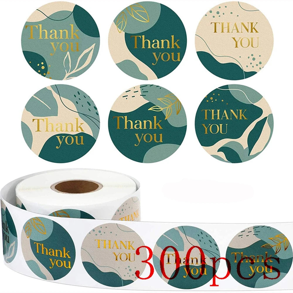 100-500pcs Thank You Sticker Holiday Decor Sticker Wedding Party Gift Sticker Birthday Gift Box Sticker Baking Labels