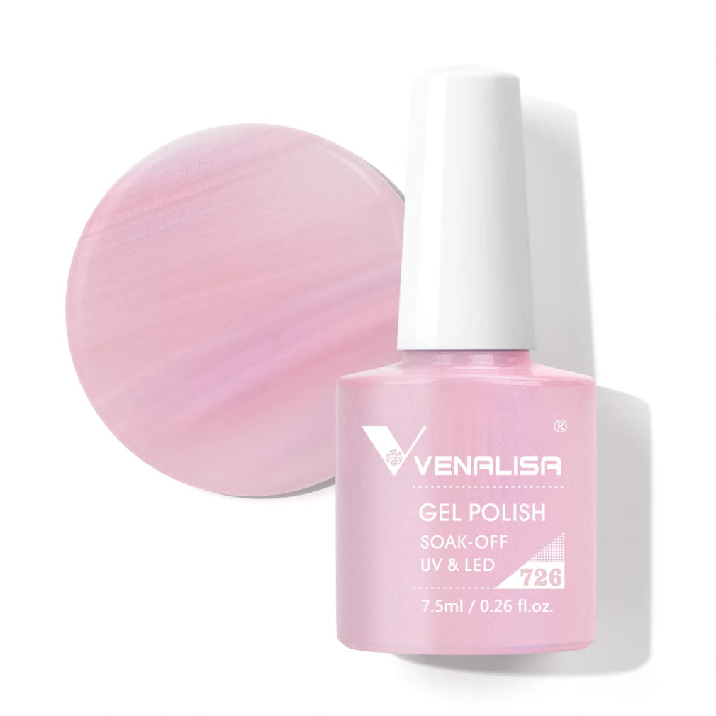 VENALISA Nail Gel Polish Full Coverage Holographic Camouflage Nail Varnish Manicure Lacquer Polish Soak Off UV LED Lacquer 7.5ML