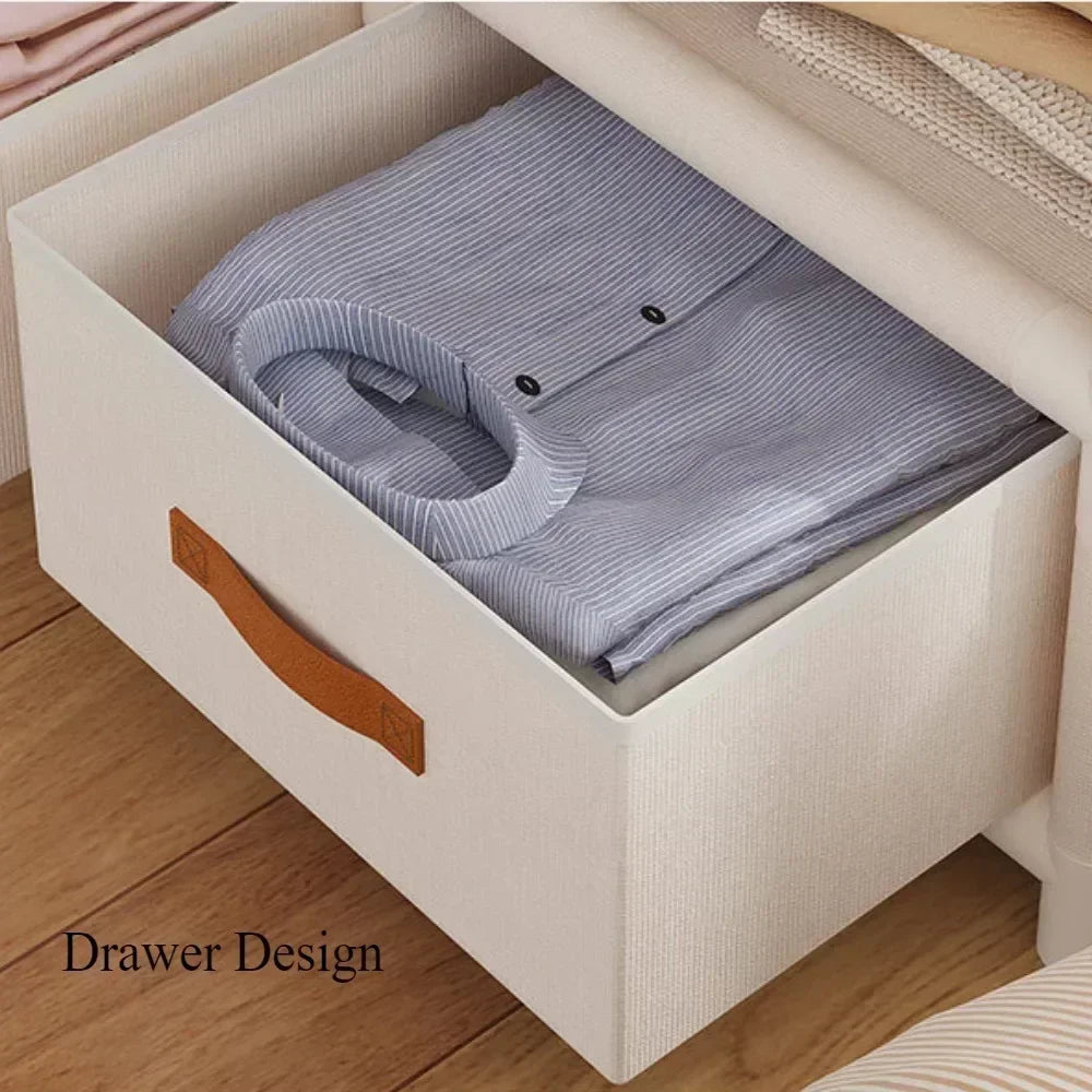 Armoire pour usage domestique, chambre à coucher, armoire en tissu simple et de grande capacité, robuste et durable, rangement anti-poussière, support organisateur de garde-robe