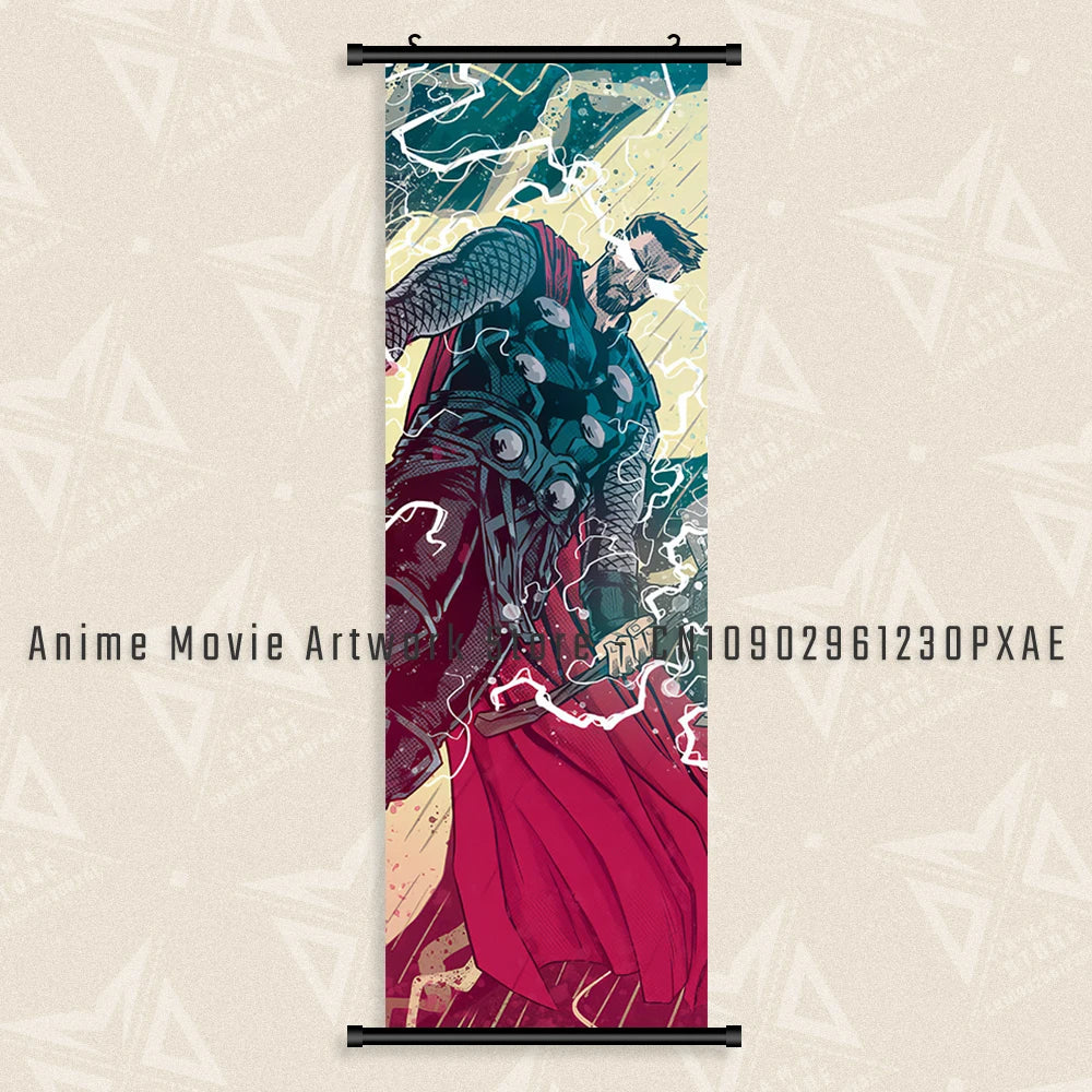 Marvel The Avengers Wall Art Scrolls Pictures Movie Characters Poster Hanging Painting Iron Man Canvas Print Home Decor Mural