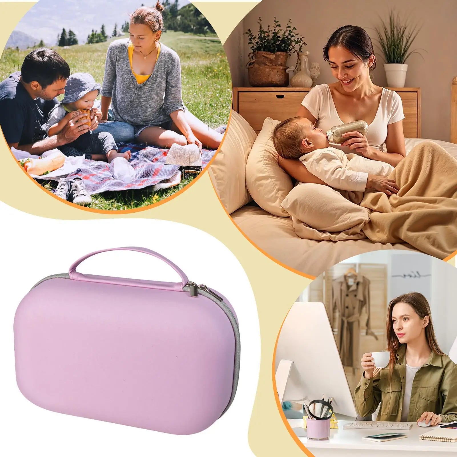Portable Wearable Breast Pump Container Insulated Bottle Bags for Outdoor Travel Nursing Work Women Mother family use