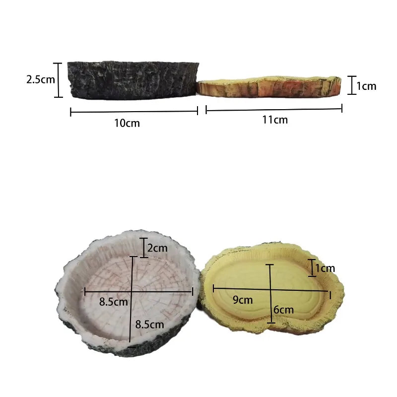 Reptile Bowl Resin Aquarium Pet Reptile Feeder Bowl Basin Food Water Pot Reptile Turtle Tortoise Scorpion Lizard Crabs Supplies