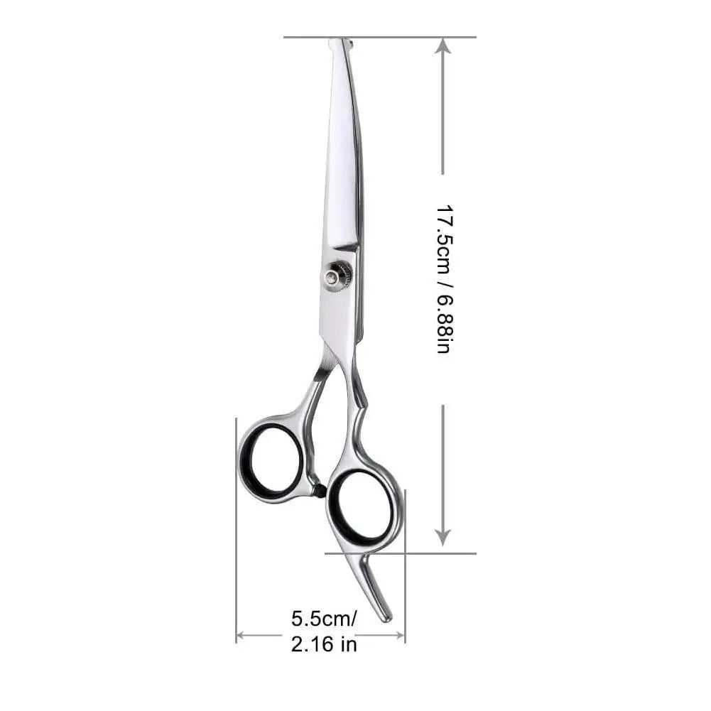 1PC Up Curved Pet Grooming Scissors Right And Left Hand Dog Grooming Hair Shears Professional Hairdressing Scissors