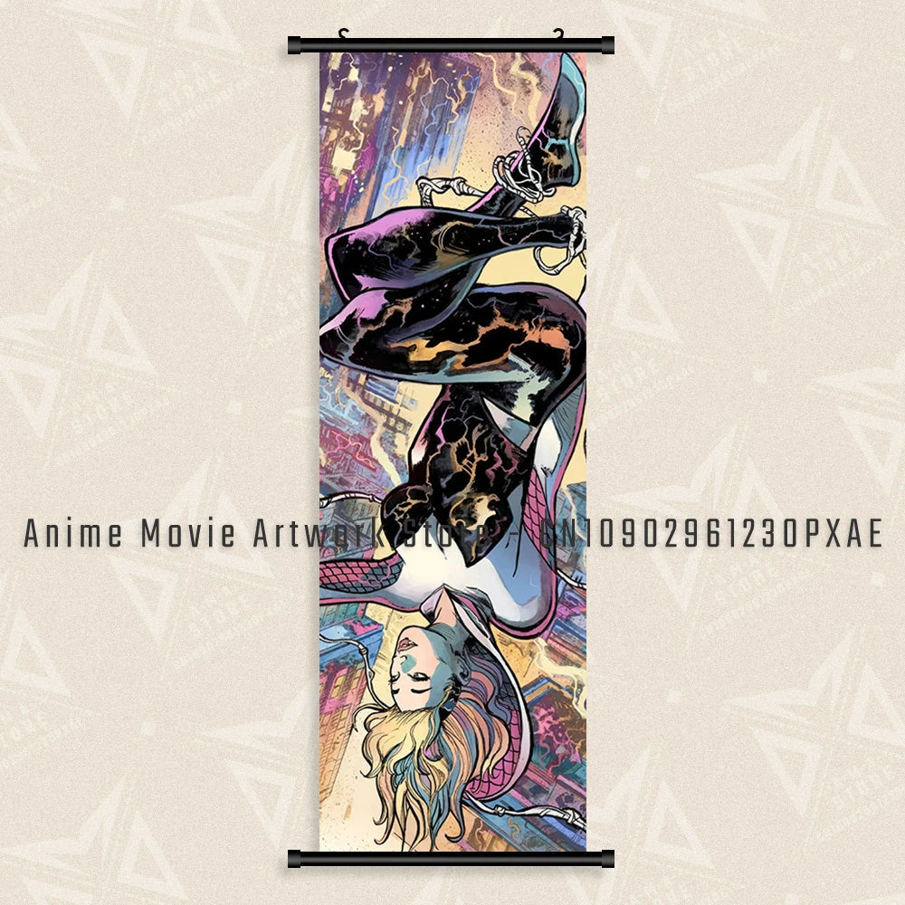 Marvel The Avengers Wall Art Scrolls Pictures Movie Characters Poster Hanging Painting Iron Man Canvas Print Home Decor Mural