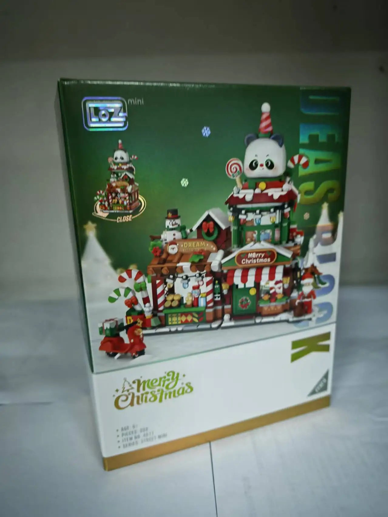 panda Building Blocks  toys  Ice cream Shop Retail Store Architectures model Assembly Toy Christmas Gifts for Adult