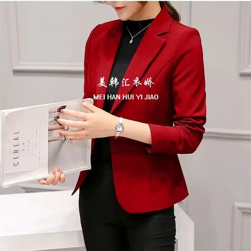 Slim Fit Women's Business Jacket Commuter StyleSmall Size Office Goddess Suit Top Casual ElegantChinese Fashion Coat