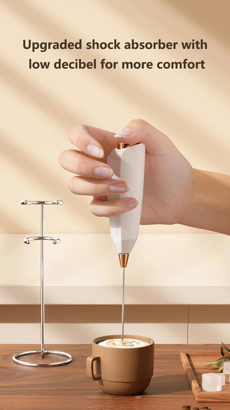 Xiaomi Wireless Electric Milk Frother Handheld Coffee Foam Maker for Latte Cappuccino Rechargeable Food Safe Fast Cream Frothing