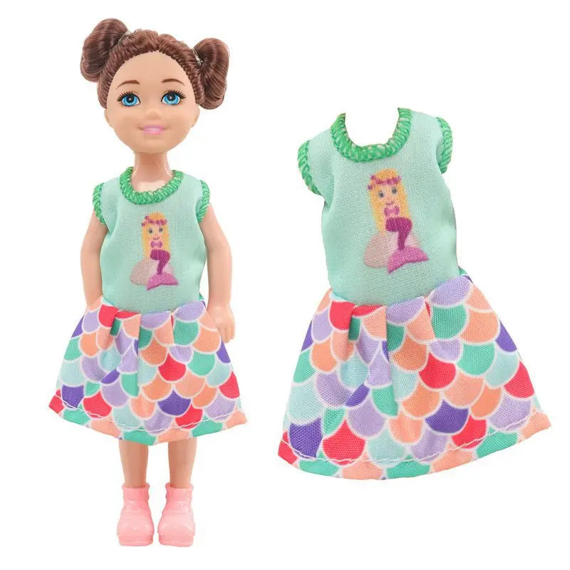 10 Pieces 5.5 Inch Doll Clothes Set Kids Toys 5 Fashion Dresses Swimsuit Bikini Accessories For Baby Girls DIY Game Present