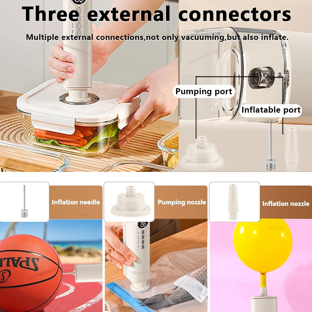 Vacuum Sealer Mini Wireless Food Vacuum Sealing Machine USB Rechargeable Automatic Plastic Bags Sealer For Household Use