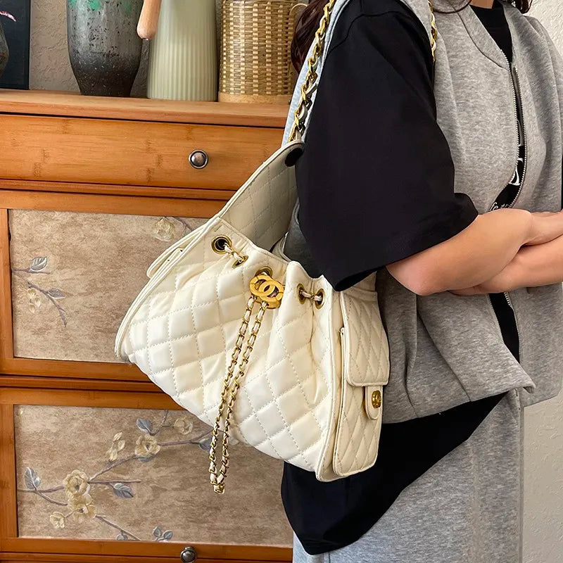 Luxury Messenger Bag For Ladies, Genuine Leather Shoulder Handbag Famous Designer Elegant Classic Women Style