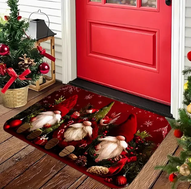 Christmas Gnome Pattern Door Mat Soft Carpet  Living Room Kitchen Bedroom Bathroom Laundry Room Christmas Christmas Home Decor