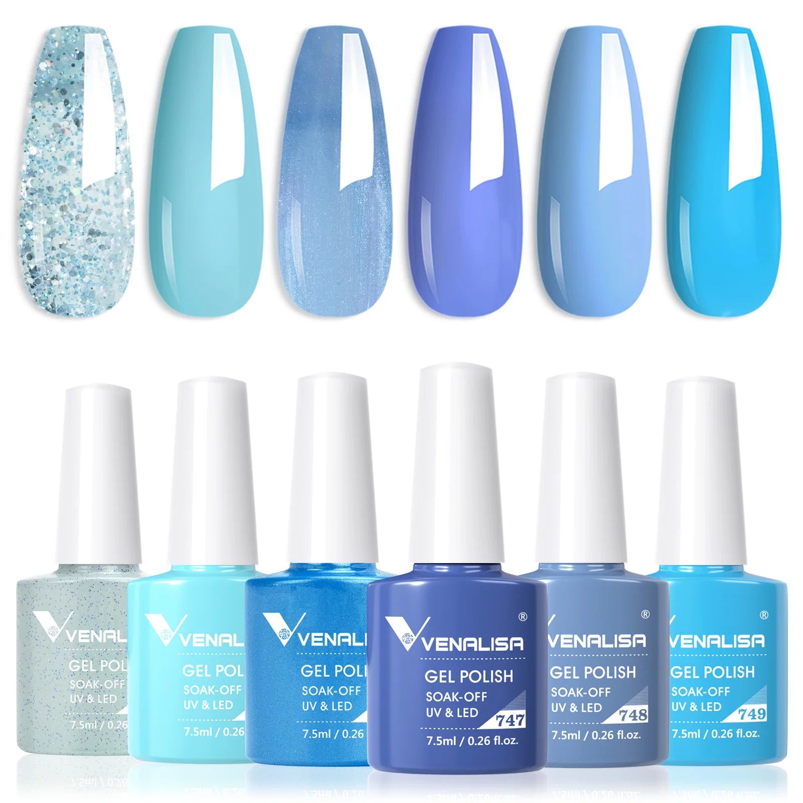 Kit de vernis à ongles en gel 6 couleurs