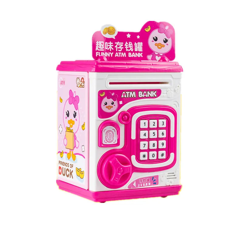 Children's Smart Mini Piggy Bank Voice Fingerprint Password Piggy Bank Boys and Girls Play House Toys