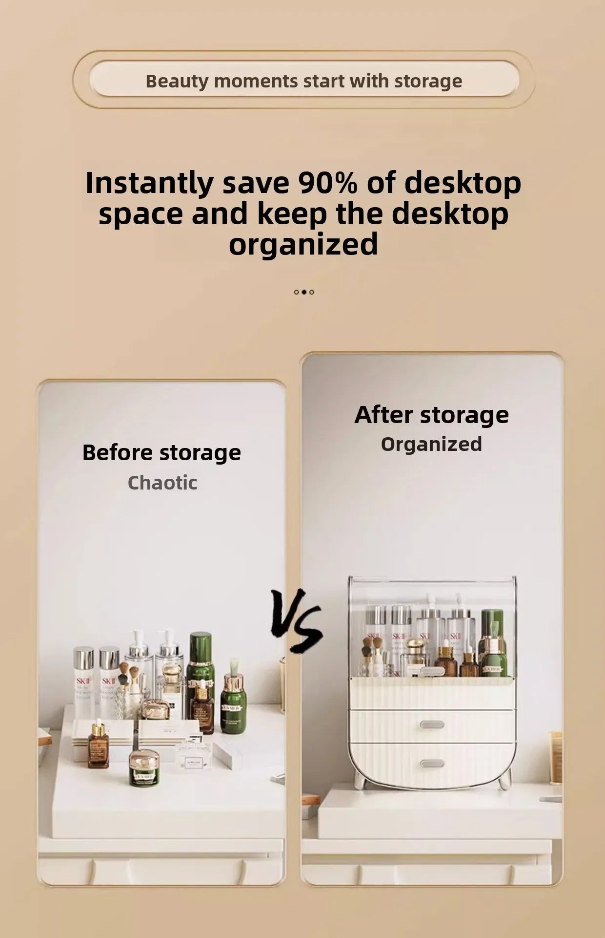 Boîte de rangement pour cosmétiques