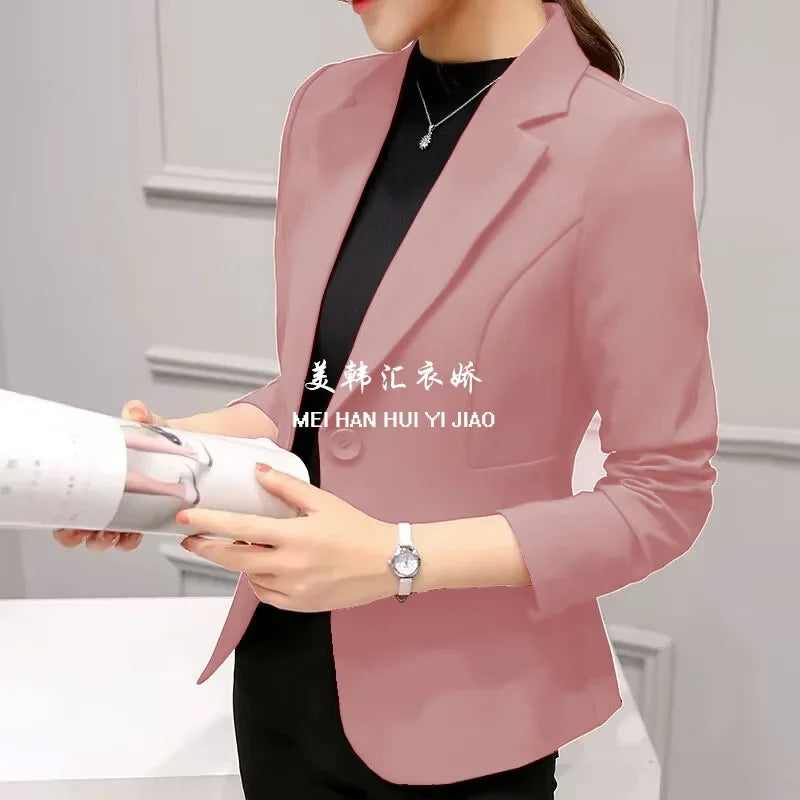 Slim Fit Women's Business Jacket Commuter StyleSmall Size Office Goddess Suit Top Casual ElegantChinese Fashion Coat