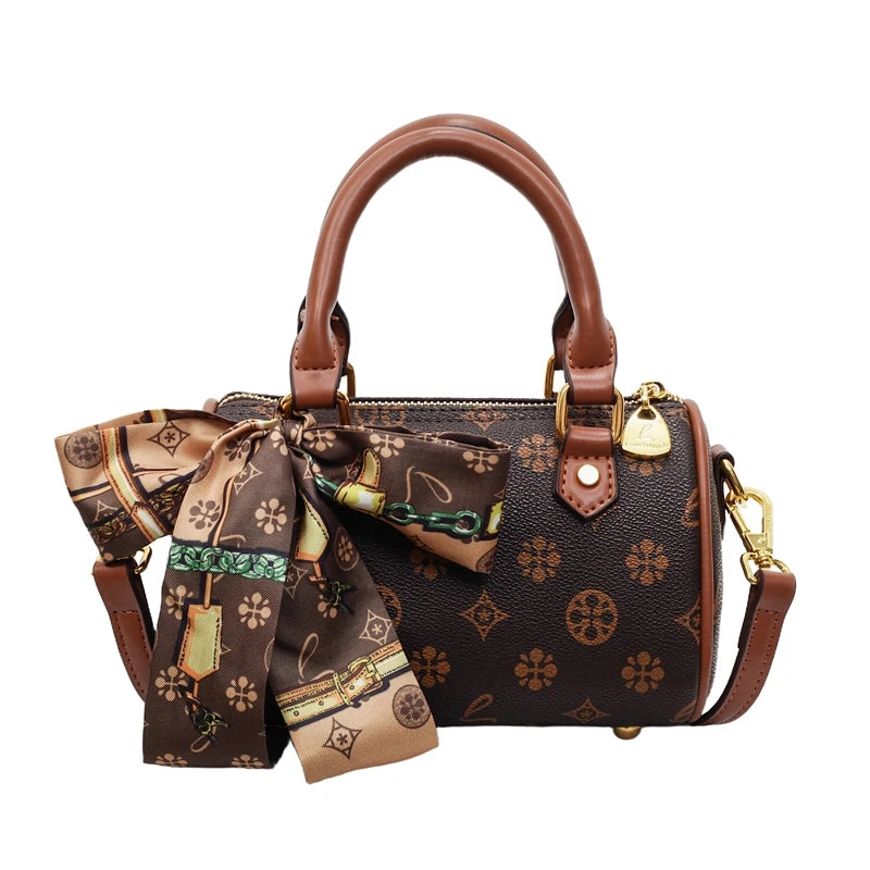 Stylish Simple Solid Color Crossbody Bag For Women With High-End Leather Design Trendy Letter Logo And Spacious Commuter