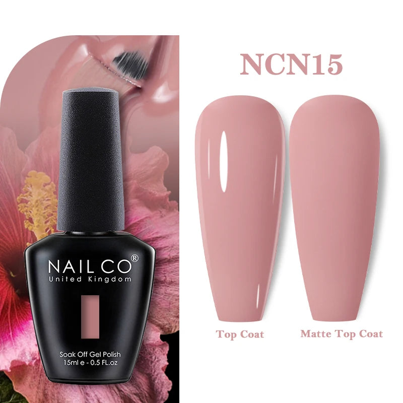 NAILCO Vernis Semi Permanent UV Gel Nail Polish Black White Color Nails Art Manicure TOP BASE Varnish Hybrid Nail Professionals