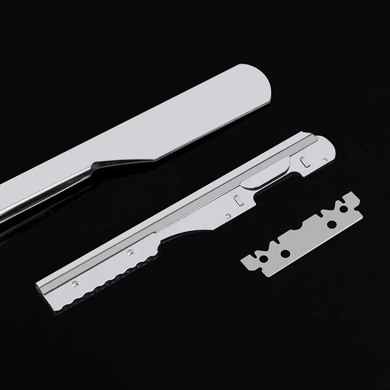 Rasoir de barbier coupe de cheveux barbe sourcils rasage outils dépilation manuelle rasoirs à bords droits