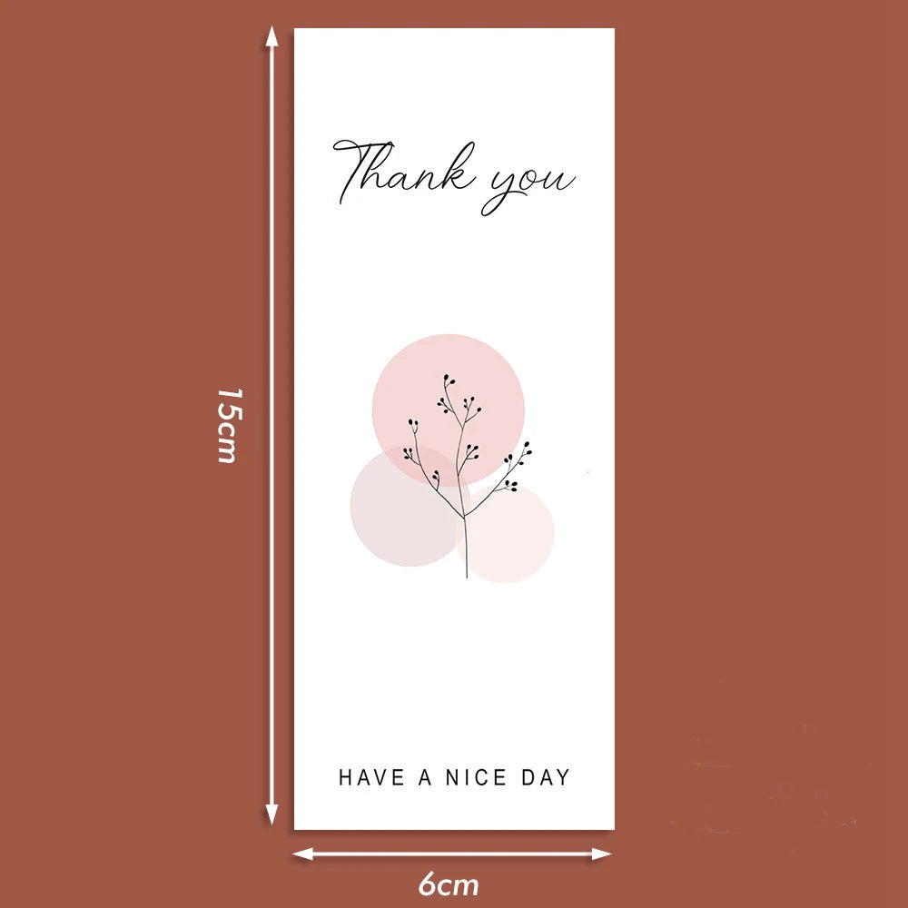 50pcs Flower Thank You Stickers Seal Labels For Gift Or Commodity Decor Stickers Small Business Packaging Sealing Stickers
