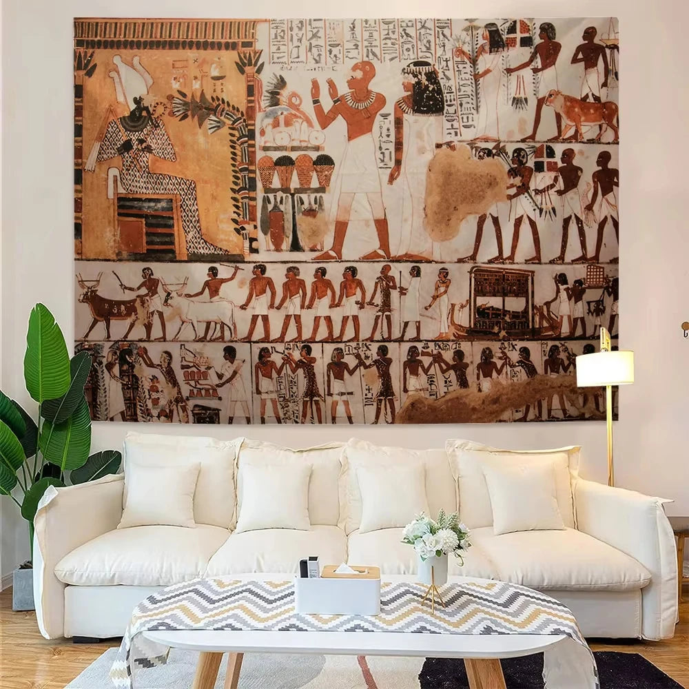 VIKAMA Ancient Egyptian Tapestry Holy Beetle Elephantine Scandinavian Style Living Room Room Decoration
