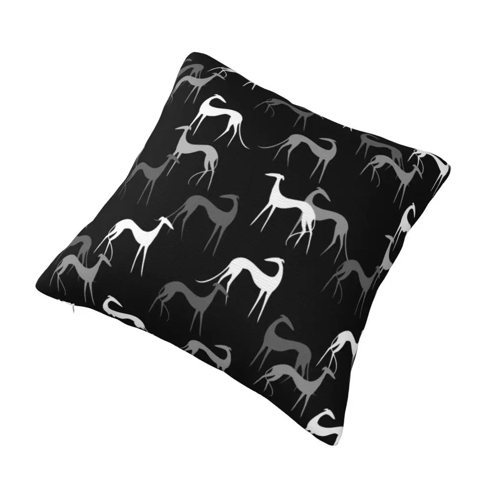 Custom Cute Whippet Greyhound Pillow Case Decor Home Hound Dog Luxury Cushion Cover Car Pillowcase