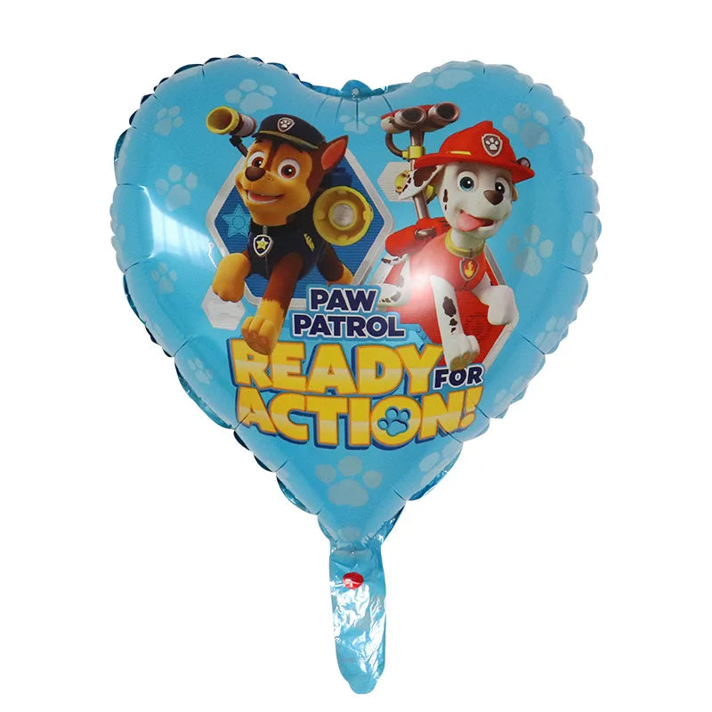 Paw Patrol Dog Paw Cute Cartoon Aluminum Foil Latex Balloons Party Decor Kids Classic Toys Helium Air Inflatable Balls Supplies