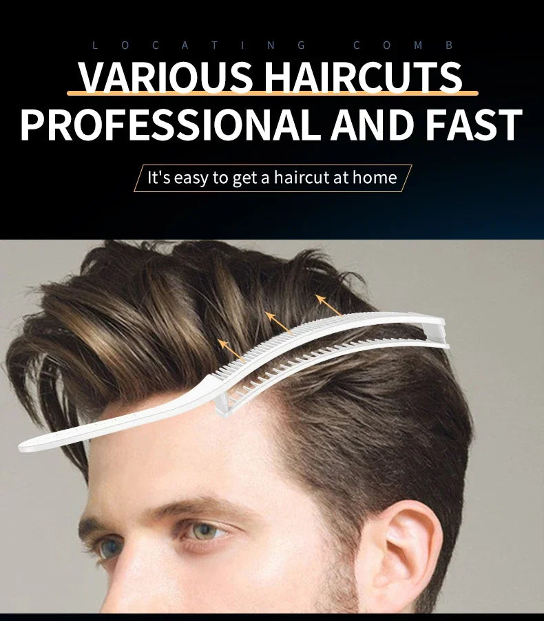 Peigne de positionnement incurvé Résistant à la chaleur Peigne à dessus plat Outils pour cheveux