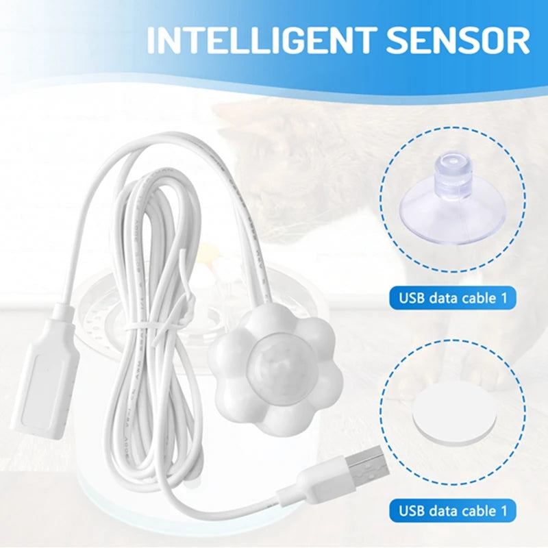Smart Motion Sensor Cat Dog Water Fountain Dispenser Intelligent Infrared USB Universal Pet Accessories Detector