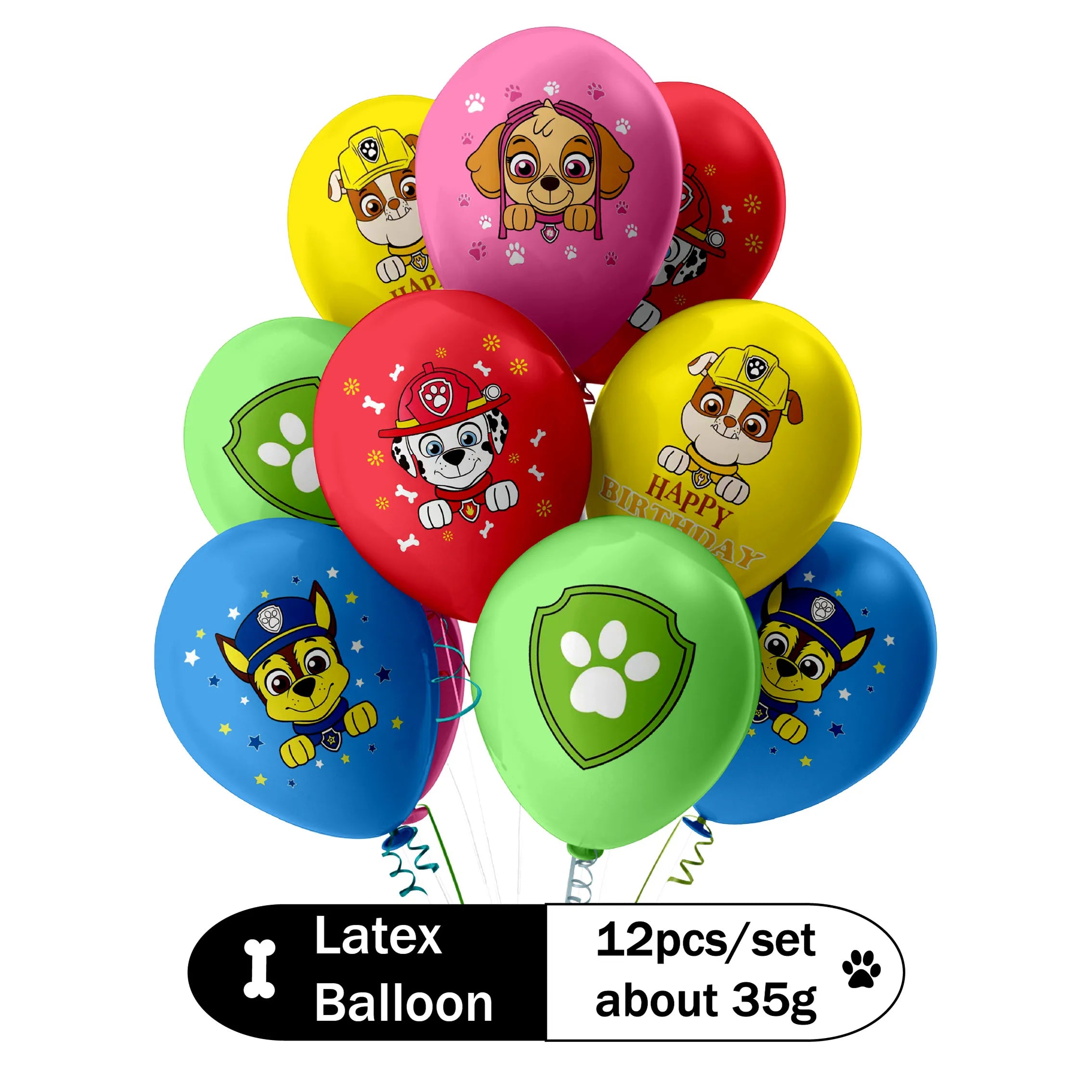 Paw Patrol Snow dog Everest Cartoon Animation Theme Birthday Party Decorations Disposable Sticker Balloon Paper Plates Supplies