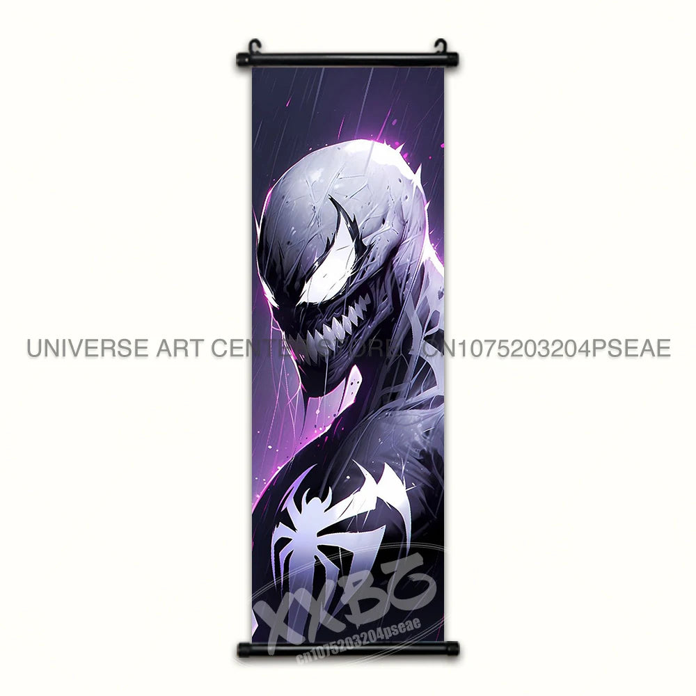 Marvel Poster Black Panther Home Decor The Avengers Wall Art Venom Hanging Painting Spider Man Scrolls Picture Wolverine Mural