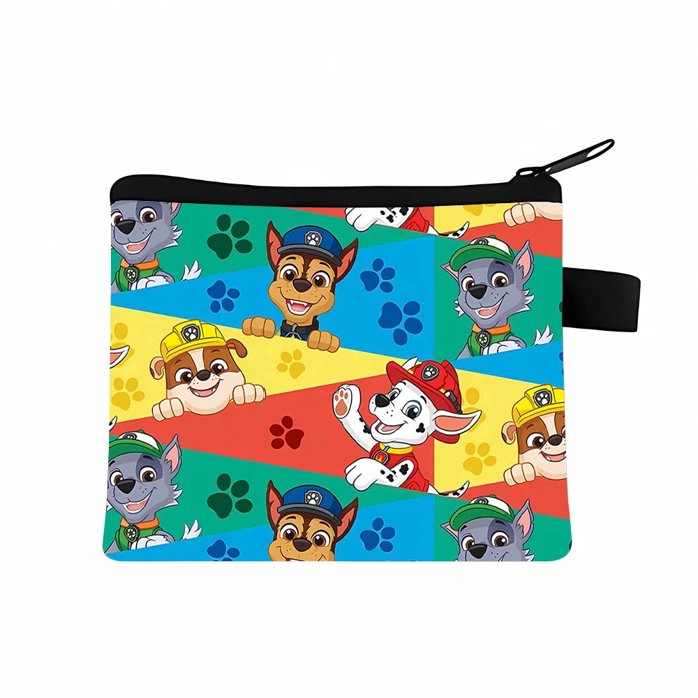 PAW Patrol Coin Purse Cartoon Letter Bags Zipper Wallet Square Key Card Bag Kids Storage Pocket Fashion Pack Card Holder Gifts