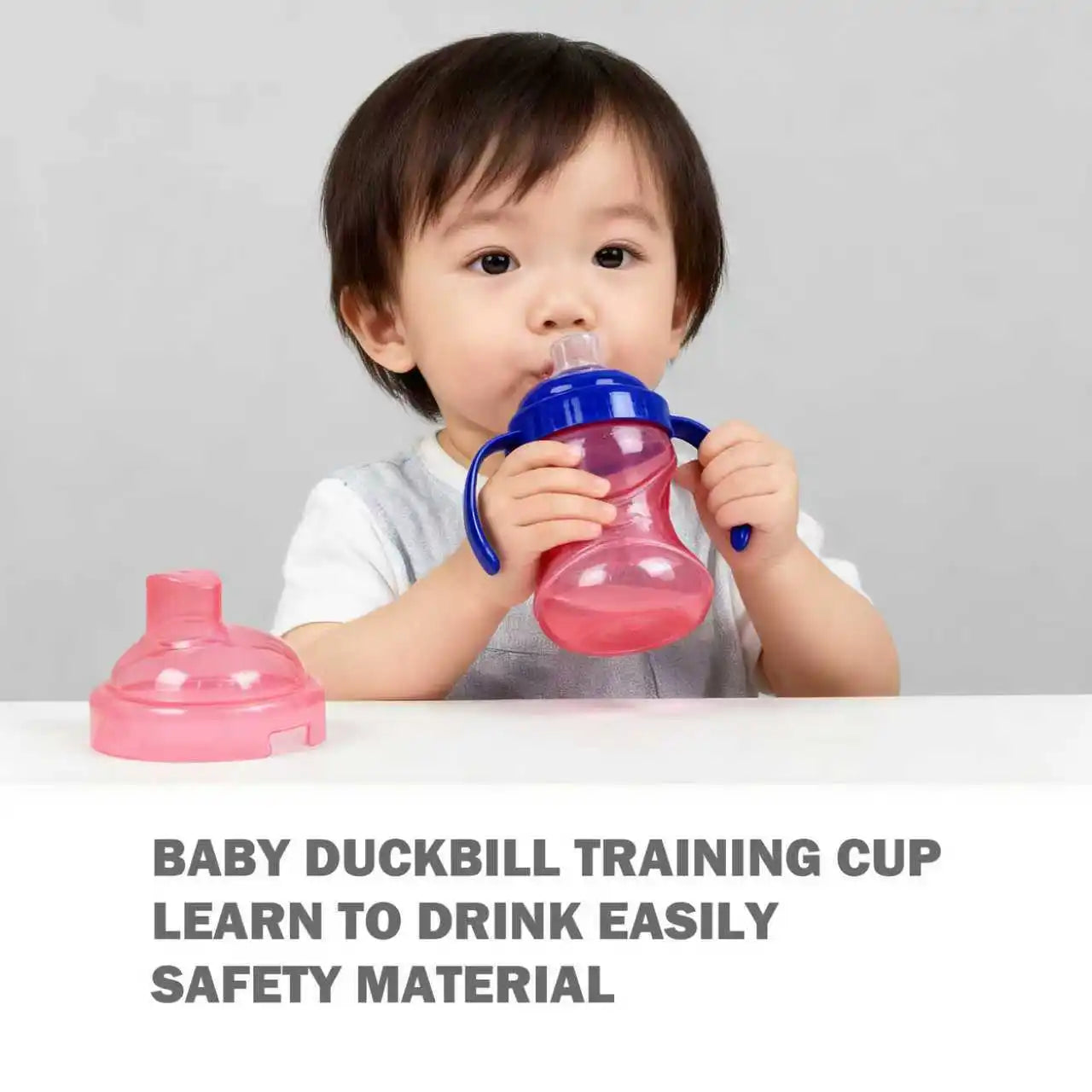 270ml children learn to drink cup anti bucking duck mouth cup baby more than one year old direct drinking milk cup