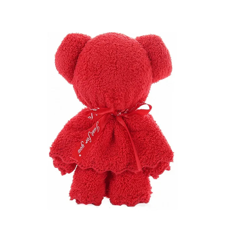 منشفة دب تذكارية لحفلات الزفاف، هدية صغيرة، منشفة دب من الصوف المرجاني، هدايا زفاف للضيوف، هدية عيد الشكر لوصيفة العروس بكميات كبيرة