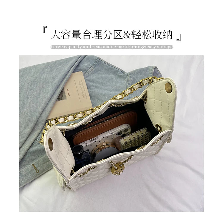 Luxury Messenger Bag For Ladies, Genuine Leather Shoulder Handbag Famous Designer Elegant Classic Women Style