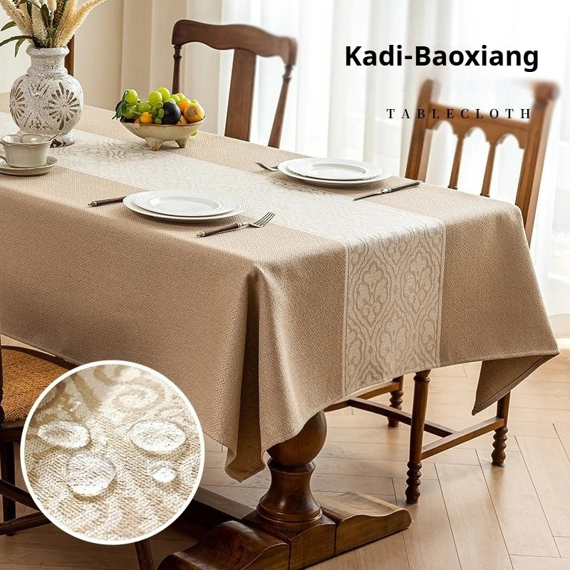 Cotton Blend Waterproof Tablecloth  Anti-oil Table Cover, Party Family Dinner Tablecloth for Kitchen Restaurant Wedding