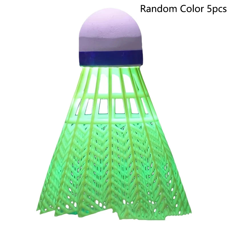5/10Pcs LED Badminton Lighting Balls Luminous Badminton Shuttlecocks Sports Night Glowing Training Badminton Balls Dark Games