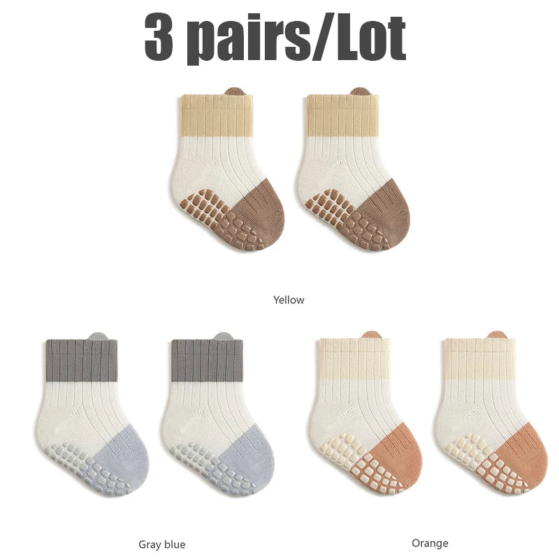 5/3 Pair Anti-Slip Baby Socks For Newborn Babies Anti-slip Socks For Children Comfortable Fit Socks For Baby Accessories Newborn