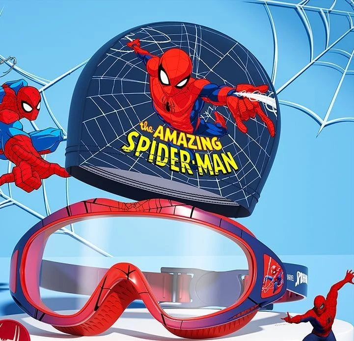 Marvel's new Spiderman boy new creative cartoon anime peripherals HD anti-fog waterproof swimming professional diving glasses