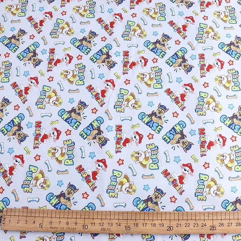 Paw Patrol Polyester Cotton Fabric Sewing Material For Clothes Dress Decor DIY Patchwork Quilting Material