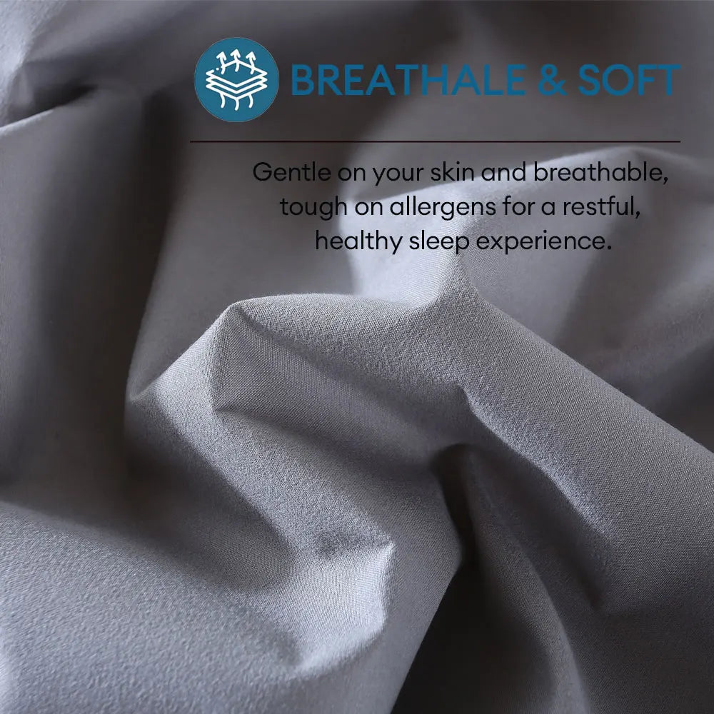 2pcs Solid Waterproof Pillow Protector Bedbug Proof Zipper Pillowcases Microfiber Fabric Pillow Cover