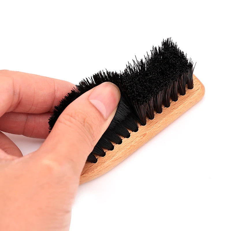 Barbertop Men Barbe Brosse Poignée boisée Brosse de nettoyage de cheveux doux Cheveux cassés
